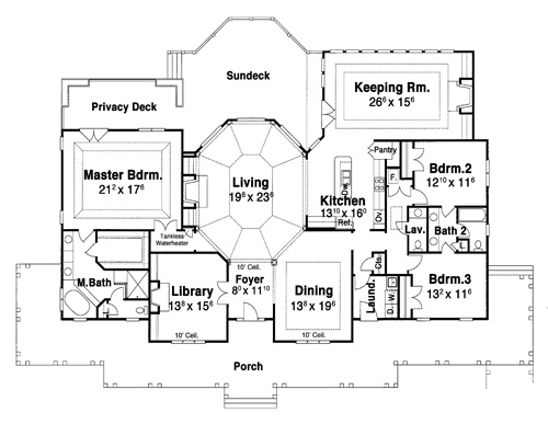 Floor Plan image of CARNEGIE II House Plan